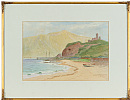 RED BAY CASTLE, COUNTY ANTRIM by Joseph William Carey RUA at Ross's Online Art Auctions