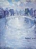 APRIL SHOWERS - HAPENNY BRIDGE, DUBLIN by Bill O'Brien at Ross's Online Art Auctions