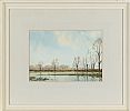FLOODED FIELDS NEAR DOAGH by Wilfred Haughton RUA at Ross's Online Art Auctions