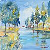 CANAL REFLECTIONS by R.L. Valente at Ross's Online Art Auctions