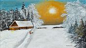 A STROLL IN THE SNOW by Ken Legge at Ross's Online Art Auctions