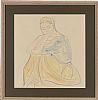 STUDY OF A FEMALE SEATED by Elizabeth Rivers at Ross's Online Art Auctions