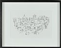 BEDFORD HOUSE ROOFTOP DRAWING by Colin Davidson RUA at Ross's Online Art Auctions