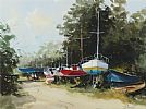 THE BOAT YARD by Joseph Hynes at Ross's Online Art Auctions