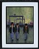 THREE YARDMEN AT HARLAND & WOLFF by Colin H. Davidson at Ross's Online Art Auctions