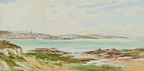 TOWARDS THE CITY FROM THE FOYLE BANKS by Robert Cresswell Boak ARCA at Ross's Online Art Auctions
