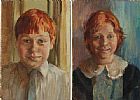 PORTRAITS OF TWO CHILDREN by Irish School at Ross's Online Art Auctions