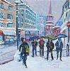 CITYSCAPE IN THE SNOW by A. Curran at Ross's Online Art Auctions