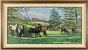 HORSES GRAZING by Billy Smith at Ross's Online Art Auctions