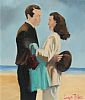 COUPLE ON THE BEACH by Lorna Millar at Ross's Online Art Auctions
