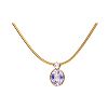 18CT GOLD TANZANITE & DIAMOND NECKLACE at Ross's Online Art Auctions