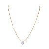 18CT GOLD TANZANITE & DIAMOND NECKLACE at Ross's Online Art Auctions