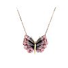 18CT GOLD TOURMALINE & DIAMOND BUTTERFLY NECKLACE/BROOCH at Ross's Online Art Auctions
