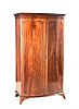 EDWARDIAN MAHOGANY BOW FRONT TWO DOOR WARDROBE at Ross's Online Art Auctions