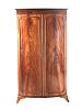 EDWARDIAN MAHOGANY BOW FRONT TWO DOOR WARDROBE at Ross's Online Art Auctions