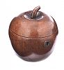 GEORGIAN STYLE FRUITWOOD TEA CADDY at Ross's Online Art Auctions