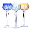 SET OF SIX COLOURED GLASS GOBLETS at Ross's Online Art Auctions