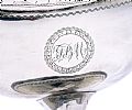 ENGRAVED IRISH SILVER SWING HANDLED OVAL BOWL at Ross's Online Art Auctions