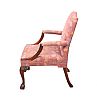 GAINSBOROUGH STYLE UPHOLSTERED MAHOGANY ARMCHAIR at Ross's Online Art Auctions