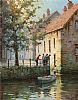 BOYS BY THE CANAL by Ivars Jansons at Ross's Online Art Auctions