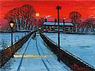 WINTER SUNSET by James Downie at Ross's Online Art Auctions