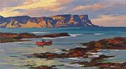 THE RED FISHING BOAT by Donal McNaughton at Ross's Online Art Auctions