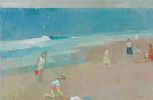 NEWCASTLE BEACH by Tom Carr HRHA HRUA at Ross's Online Art Auctions