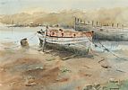 THE OLD BEACHED BOAT by William A. Hume at Ross's Online Art Auctions