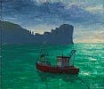 FISHING TRAWLER NEAR TORY by Sean Loughrey at Ross's Online Art Auctions