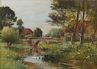 THE OLD STONE BRIDGE by Ernest Parton at Ross's Online Art Auctions