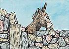 DONKEY BY A STONE WALL by Irish School at Ross's Online Art Auctions