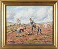 PICKING SPUDS by Charles McAuley at Ross's Online Art Auctions