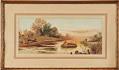 SUNSET ON THE RIVER by Ernest Hanford at Ross's Online Art Auctions