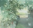 HENS BY THE FIELD GATE by Irish School at Ross's Online Art Auctions