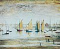YACHTS AT LYTHAM by Laurence Stephen Lowry RA at Ross's Online Art Auctions