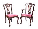FINE SET OF ANTIQUE MAHOGANY DINING ROOM CHAIRS at Ross's Online Art Auctions