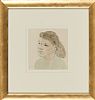 PORTRAIT OF A GIRL by Tom Carr HRHA HRUA at Ross's Online Art Auctions