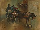 HORSE & TRAP OUTSIDE THE ROYAL ALHAMBRA by Robert D. Beattie at Ross's Online Art Auctions